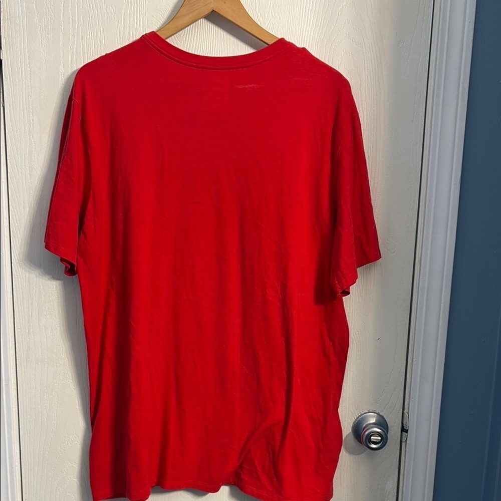 Nike Red Short Sleeve Tee with Black Logo - Picture 4 of 4